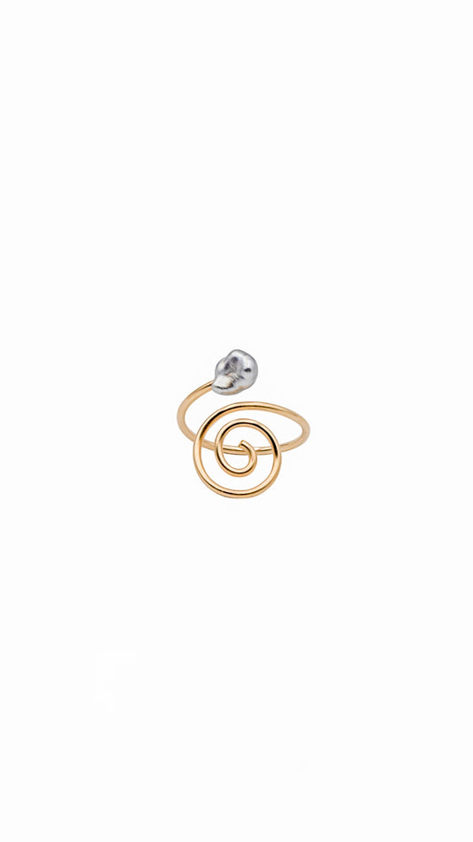 Koru Ring - keshi jewelry